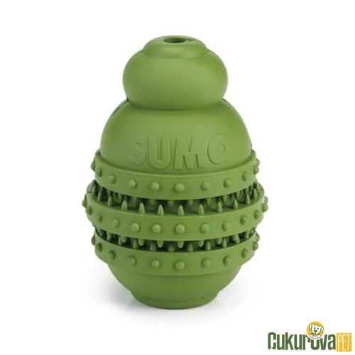 BEEZTEES SUMO PLAY DENTAL DOG TOYS RUBBER YEŞİL KÖPEK OYUNCAĞI 6 x 6 x 8.5 CM