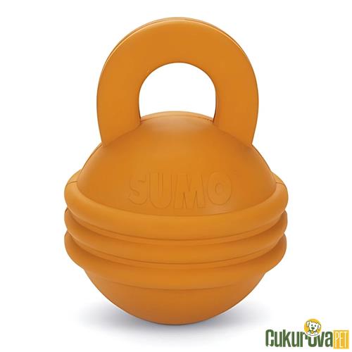 BEEZTEES SUMO KATTLEBELL DOG TOY RUBBER TURUNCU 16 x 12 x 12 CM