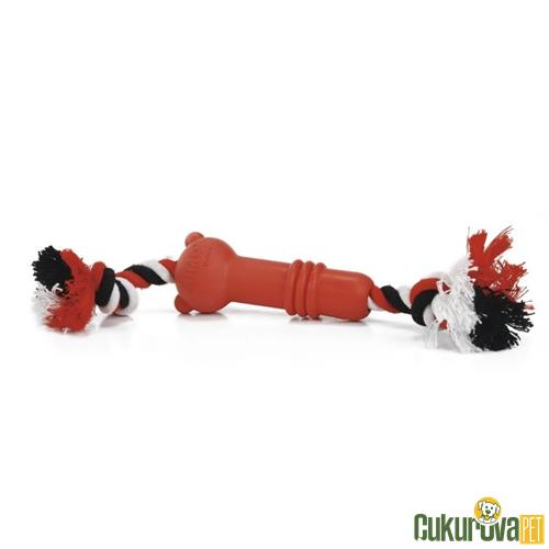 BEEZTEES SUMO MİNİ FİT BONE DOG TOY RUBBER RED KÖPEK OYUNCAĞI - 4.5 x 4.5 x 11 CM
