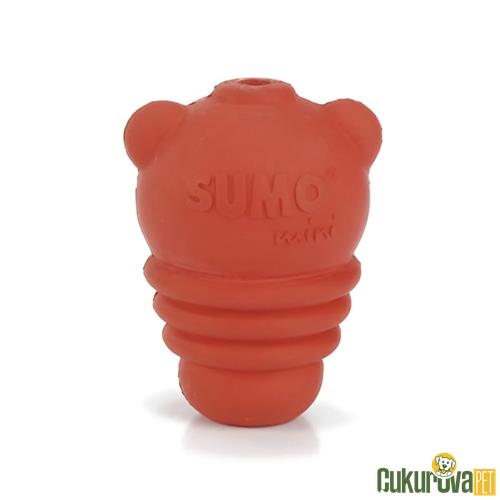 BEEZTEES SUMO MİNİ PLAY KÖPEK OYUNCAK KAUÇUK KIRMIZI - 4.5 x 4.5 x 6 CM