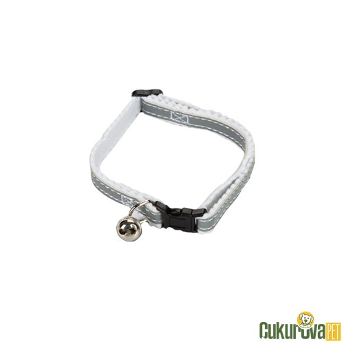 BEEZTEES KEDİ BOYUN TASMASI REFLEKTÖRLÜ GRİ 31 CM