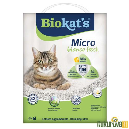 BIOKAT'S KEDİ KUMU MICRO BIANCO FRESH 6 L