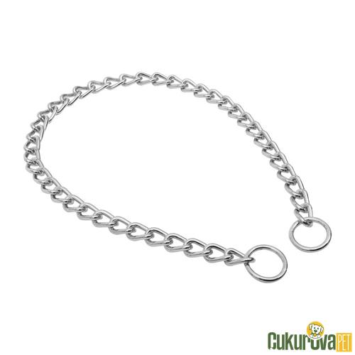 DOGGIE EĞİTİM SERİSİ BOĞMA ZİNCİRLİ KÖPEK BOYUN TASMASI L - 3.5 x 65 - 65 CM - KROM