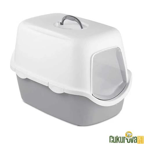 STEFANPLAST CATHY KAPALI KEDİ TUVALETİ - GRİ