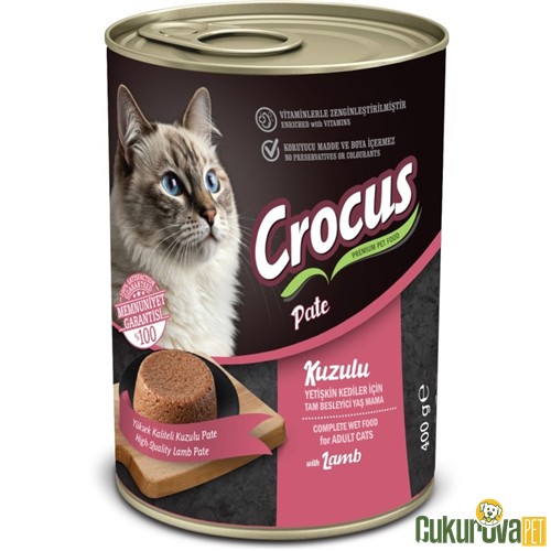 CROCUS KUZU ETLİ PATE YETİŞKİN KEDİ KONSERVESİ 400 GR