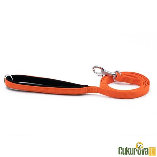 DOGGIE DOKUMA KÖPEK GEZDİRME KAYIŞI 1.5 x 160 CM - TURUNCU