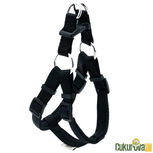 DOGGIE KONFORLU DOKUMADAN EL YAPIMI RONIN MODEL KÖPEK GÖĞÜS TASMASI XS - 1.5 x 35 - 45 CM - SİYAH