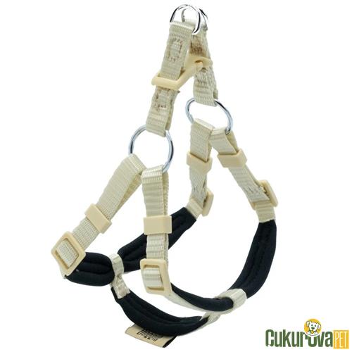 DOGGIE KONFORLU DOKUMADAN EL YAPIMI RONIN MODEL KÖPEK GÖĞÜS TASMASI XXS - 1 x 30 - 35 CM - HAKİ