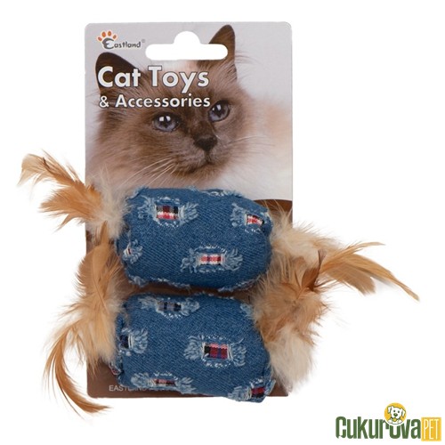 EASTLAND ÖTEN CATNIPLI TÜYLÜ PELUŞ KEDİ OYUNCAĞI 6 CM