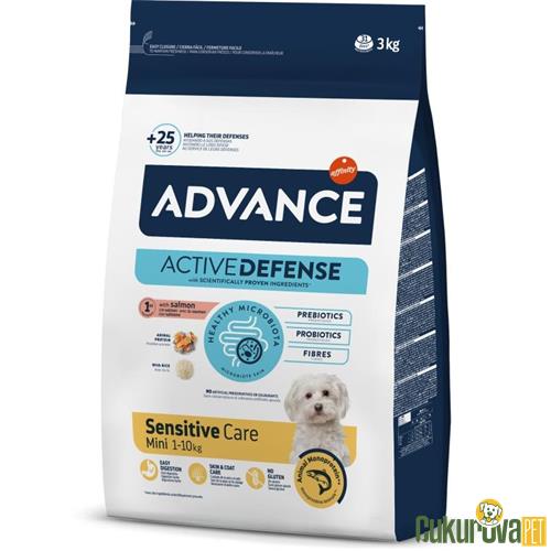 ADVANCE SOMONLU VE PİRİNÇLİ HASSAS KÜÇÜK IRK YETİŞKİN KÖPEK MAMASI 3 KG 