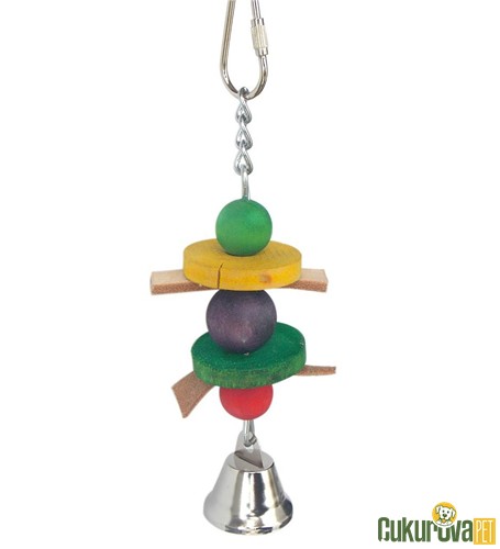EASTLAND AHŞAP BLOKLU ÇANLI KUŞ OYUNCAĞI 20 CM