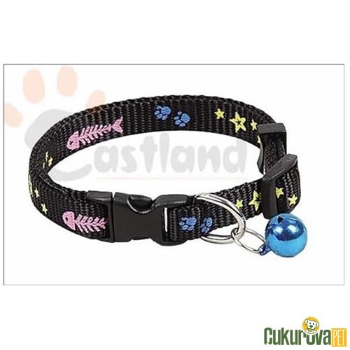 EASTLAND KILÇIK DESENLİ KEDİ BOYUN TASMASI SİYAH 30 CM 