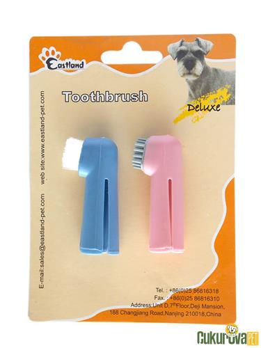 EASTLAND PARMAĞA TAKILAN KEDİ VE KÜÇÜK IRK KÖPEK DİŞ FIRÇASI 6 CM  (2'Lİ)