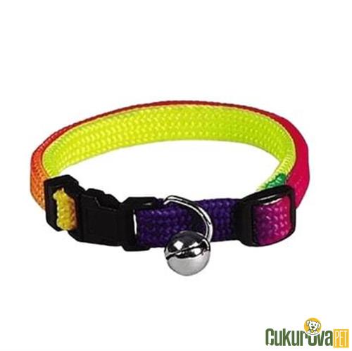EASTLAND ZİLİ GÖKKUŞAĞI RENKLİ KEDİ BOYUN TASMASI 25 - 36 CM x 10 MM - KARIŞIK RENKLİ 