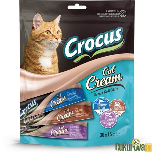CROCUS ÇOKLU SOMON KARİDES & KARİDES & YENGEÇ KEDİ ÖDÜLÜ 30 x 15 GR