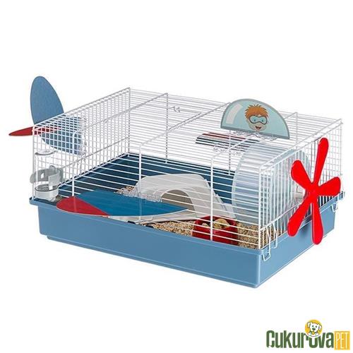 FERPLAST CRICETTI 9 PLANE UÇAK MODEL KEMİRGEN KAFESİ 60.3 x 47 x 28.3 CM