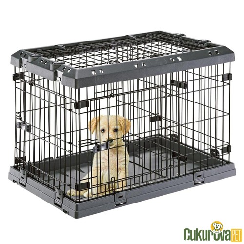 FERPLAST SUPERIOR CRATE 75 KATLANIR TEL KÖPEK KAFESİ 77 CM