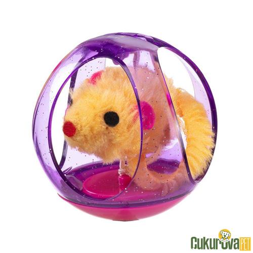 FERPLAST YUVARLAK TOP İÇİNDE PELUŞ KEDİ OYUNCAĞI 6 CM