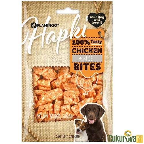 FLAMINGO TAVUKLU VE PİRİNÇLİ KÖPEK ÖDÜL MAMASI 85 GR