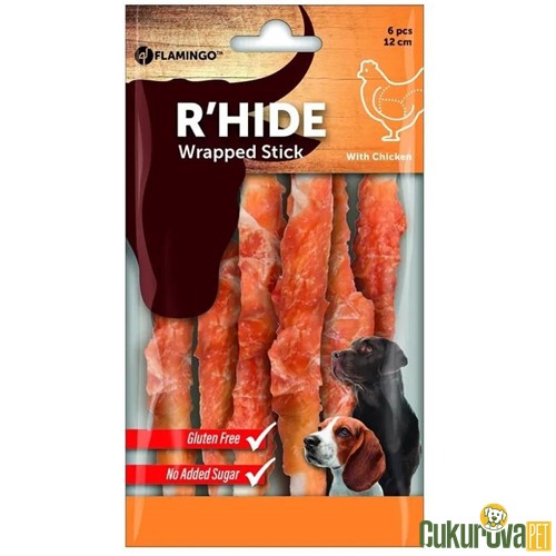 FLAMINGO CHICKEN WRAP ÇUBUK KÖPEK ÖDÜLÜ 13 CM - 6'LI 