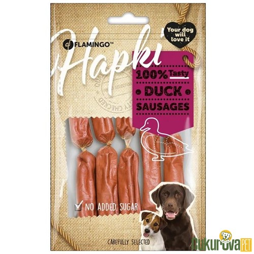 FLAMINGO ŞEKERSİZ ÖRDEKLİ SOSİS KÖPEK ÖDÜLÜ 85 GR