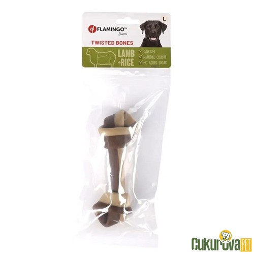 FLAMINGO DUETTO KEMİK KUZULU & PİRİNÇLİ KÖPEK ÖDÜLÜ - L 