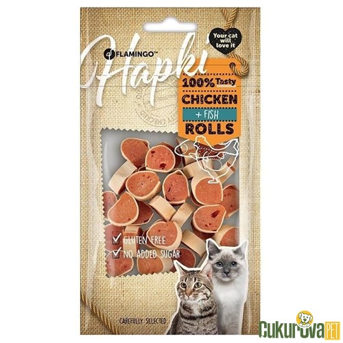FLAMINGO HAPKI TAVUKLU VE BALIKLI KEDİ ÖDÜL MAMASI 50 GR
