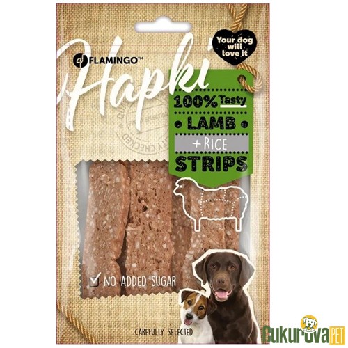 FLAMINGO LAMB STRIPS KUZULU ŞERİT KÖPEK ÖDÜLÜ 85 GR