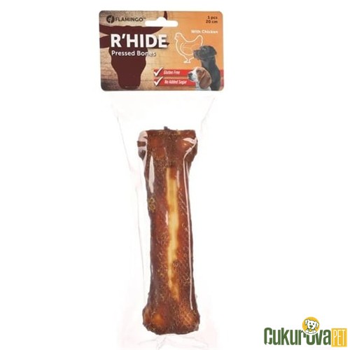 FLAMINGO R'HIDE TAVUK ETİ KAPLI KEMİK KÖPEK ÖDÜLÜ 20 CM