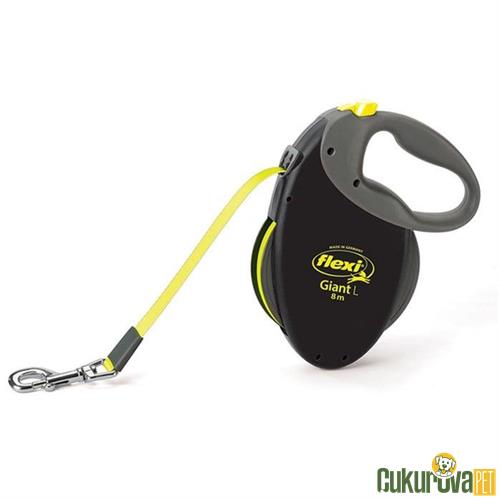 FLEXI DESING OTOMATİK 8 M ŞERİT KÖPEK GEZDİRME KAYIŞI L SİYAH