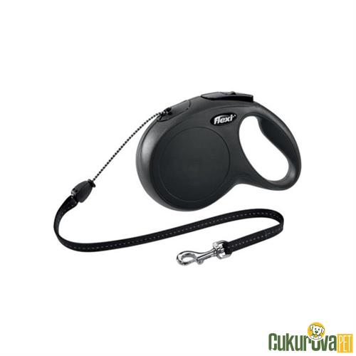 FLEXI NEW CLASSIC 8 M OTOMATİK İP KÖPEK GEZDİRME KAYIŞI M SİYAH