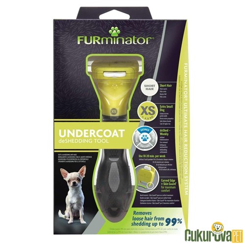 FURMINATOR EKSTRA KÜÇÜK IRK KISA TÜYLÜ KÖPEK TARAĞI - XS