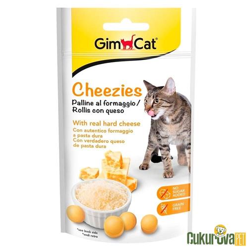 GIMCAT CHEEZIES PEYNİR AROMALI ŞEKERSİZ KEDİ ÖDÜL MAMASI 50 GR