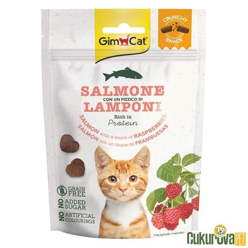 GIMCAT CRUNCHY SNACKS SALMON & RASPBERRY TAHILSIZ KEDİ ÖDÜLÜ 50 GR