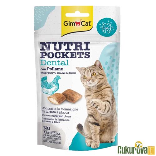 GIMCAT NUTRİPOCKETS KEDİ ÖDÜLÜ DENTAL PEYNİRLİ 60 GR