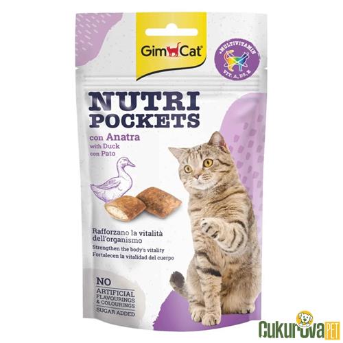 GIMCAT NUTRI POCKETS ÖRDEKLİ KEDİ ÖDÜLÜ 60 GR