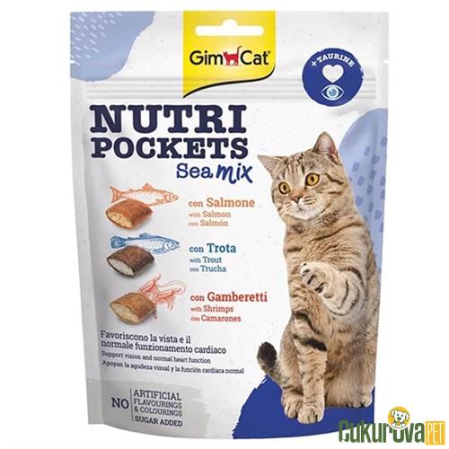 GIMCAT NUTRIPOCKETS SEA MIX TAURINLI KEDİ ÖDÜLÜ 150 GR