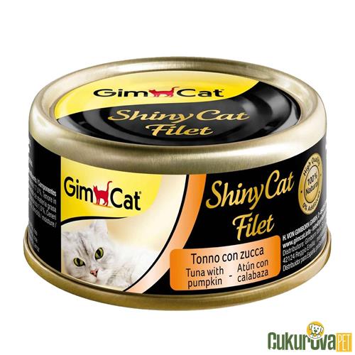 GIMCAT SHINYCAT KIYILMIŞ TON BALIKLI VE KABAKLI KEDİ KONSERVESİ 70 GR