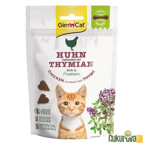 GIMCAT SOFT SNACKS  CHICKEN & THYME TAHILSIZ KEDİ ÖDÜLÜ 60 GR 