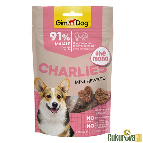 GIMDOG CHARLIES MINI HEARTS THE MONO DOMUZ ETLİ KÖPEK ÖDÜLÜ 70 GR