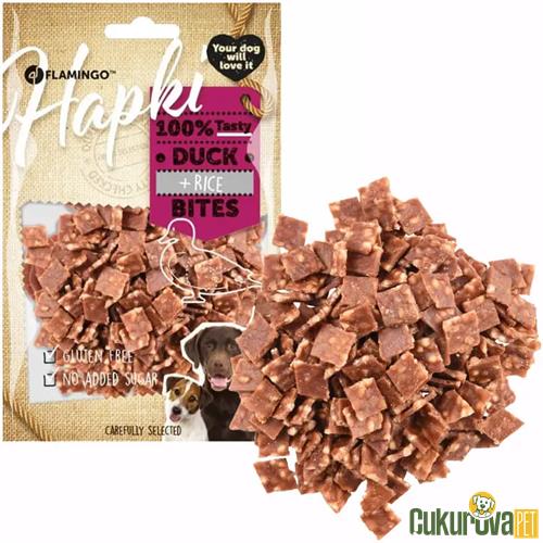 FLAMINGO HAPKI ÖRDEKLİ VE PİRİNÇLİ KÖPEK ÖDÜL MAMASI 85 GR