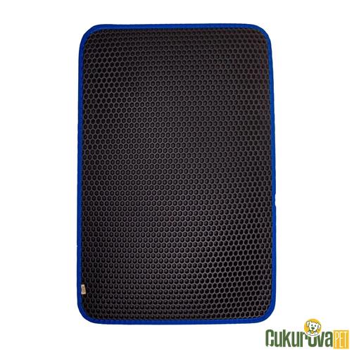 CATTIE KUM TOPLAYICI FONKSİYONEL KEDİ PASPASI ALTIGEN MODEL L - 50 x 75 CM - MAVİ