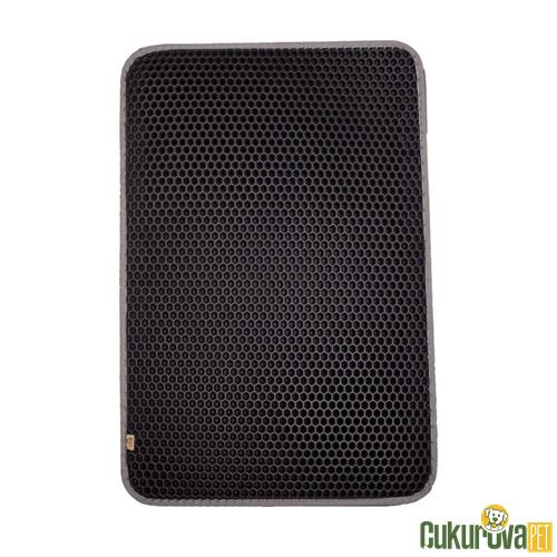 CATTIE KUM TOPLAYICI FONKSİYONEL KEDİ PASPASI ALTIGEN MODEL L - 50 x 75 CM - GRİ