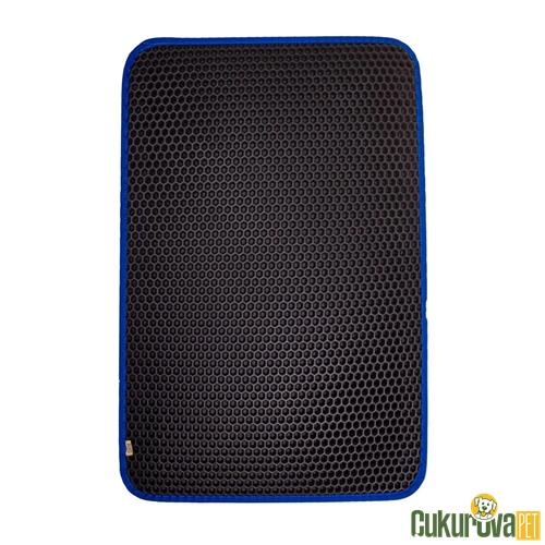 CATTIE KUM TOPLAYICI FONKSİYONEL KEDİ PASPASI ALTIGEN MODEL M - 37 x 50 CM MAVİ