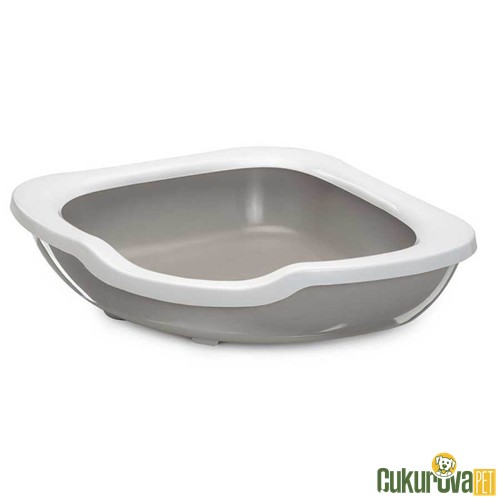 IMAC FRED AÇIK KEDİ TUVALETİ - GRİ - 51 x 51 x 15.5 CM