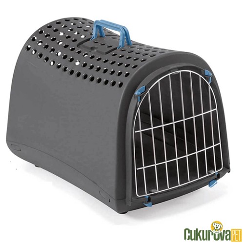 IMAC KEDİ & KÖPEK TAŞIMA KAFESİ LINUS SECOND LIFE - SİYAH - 52.5 x 32 x 34.5 CM