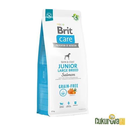 BRIT CARE JUNIOR SKIN & COAT SOMONLU TAHILSIZ BÜYÜK IRK YAVRU KÖPEK MAMASI 12 KG