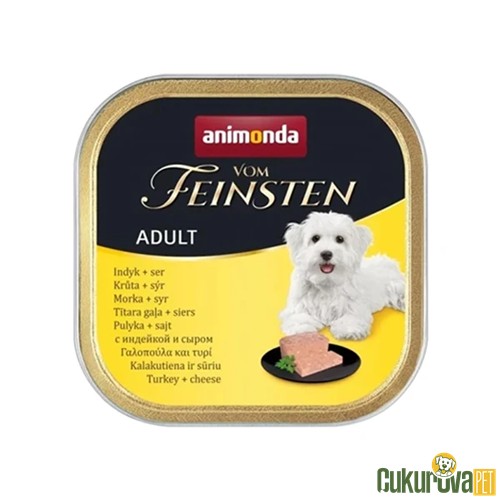ANIMONDA VOM FEINSTEN LIGHT LUNCH HİNDİLİ VE PEYNİRLİ EZME KÖPEK KONSERVESİ 150 GR