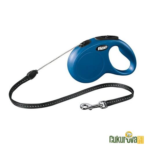 FLEXI NEW CLASSIC 5 M OTOMATİK İP KÖPEK GEZDİRME KAYIŞI S MAVİ