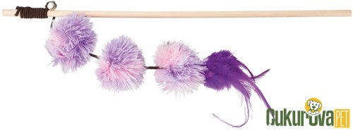 TRIXIE KEDİ OLTASI PELUŞ POMPOM TOP VALERİANLI 40 CM